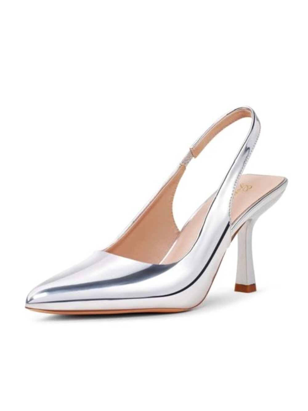 Slingback Kitten Heel Pointed Closed Toe Stiletto Pumps Slip On Wedding Dress